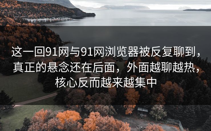 这一回91网与91网浏览器被反复聊到，真正的悬念还在后面，外面越聊越热，核心反而越来越集中